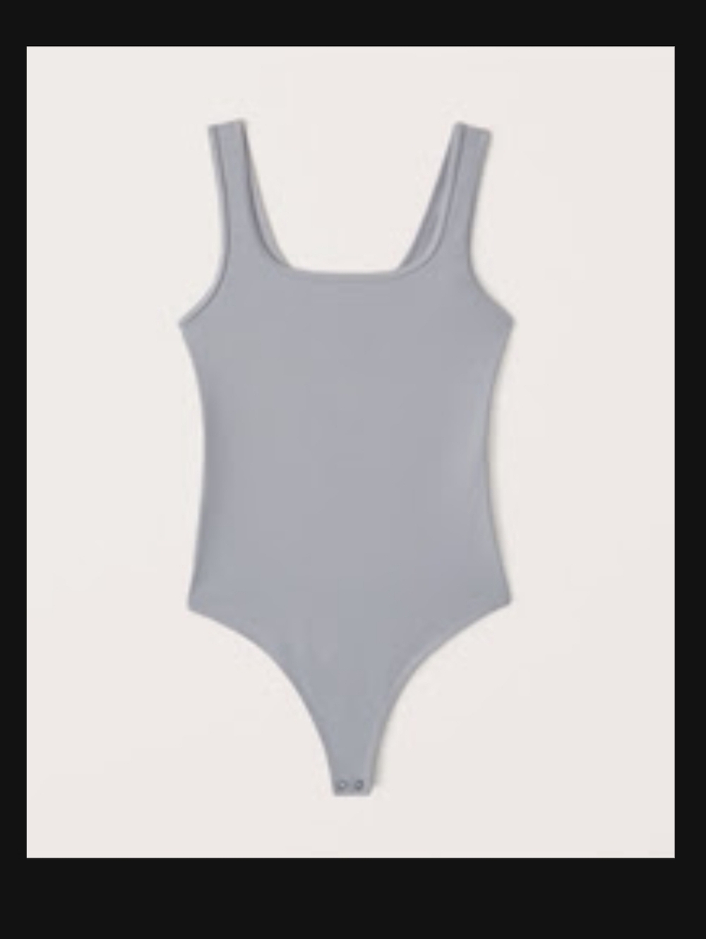 A&F 90s Seamless Tank Bodysuit Blue-Grey S